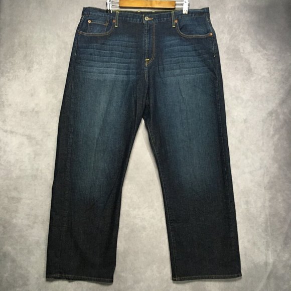 VTG Lucky Brand Mens Rivington Straight Blue Jeans size‎ 40x30 Stretch Denim - Picture 2 of 16